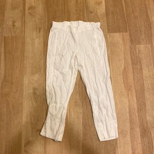 J Jill white linen pants